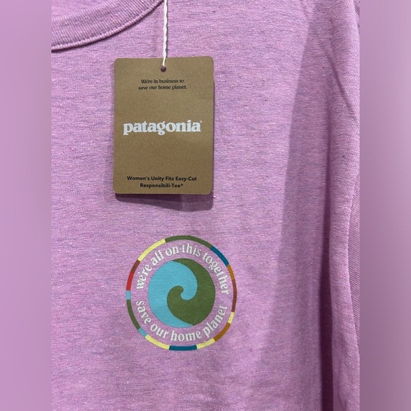 Patagonia Women's M Medium Unity Fitz Easy-Cut Responsibili-Tee T-Shirt Pink NWT - Picture 4 of 10